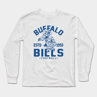 Vintage Buffalo Bills 2 by Buck Tee Originals Long Sleeve T-Shirt